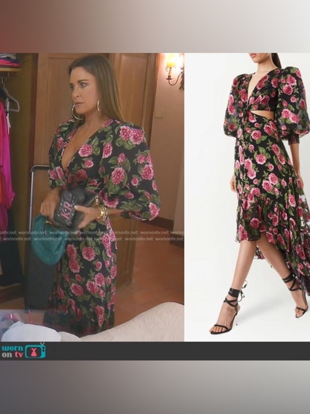 NWT $795 Alice + Olivia Katia Twist-Front Cutout Maxi Dress - Picture 3 of 14